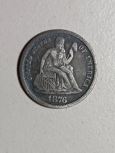 1876-CC Seated Liberty Dime  Carson City Very good to fine Item F27G35