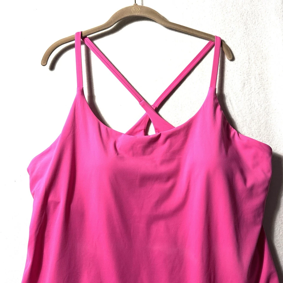 Halara SoftlyZero 3 X плюшевый без спинки активное платье легко Peezy фуксия фиолетовый розовый - Изображение 2 из 4