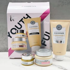 IT Cosmetics Confidence In A Cream & Cleanser & Eye Cream - 3 Full Size Set $140
