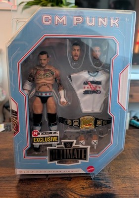 WWE MATTEL ULTIMATE EDITION RINGSIDE EXCLUSIVE CM PUNK WRESTLING  NEU + Case