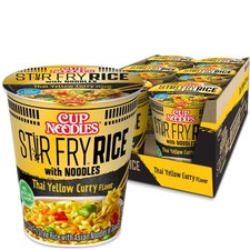Nissin Cup Noodles Stir Fry Rice with Noodles, Thai 2.6 Ounce (Pack of 6)