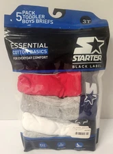 Starter Black Label Essential Cotton Basics 5 Pack Toddler Boys Briefs 3T