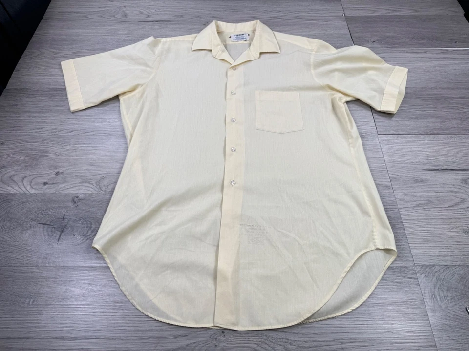Camisa Flecha Vintage Para Hombre L Amarilla Sanforizada Plus Decton EE. UU. 50s 60s Foto 3 de 4