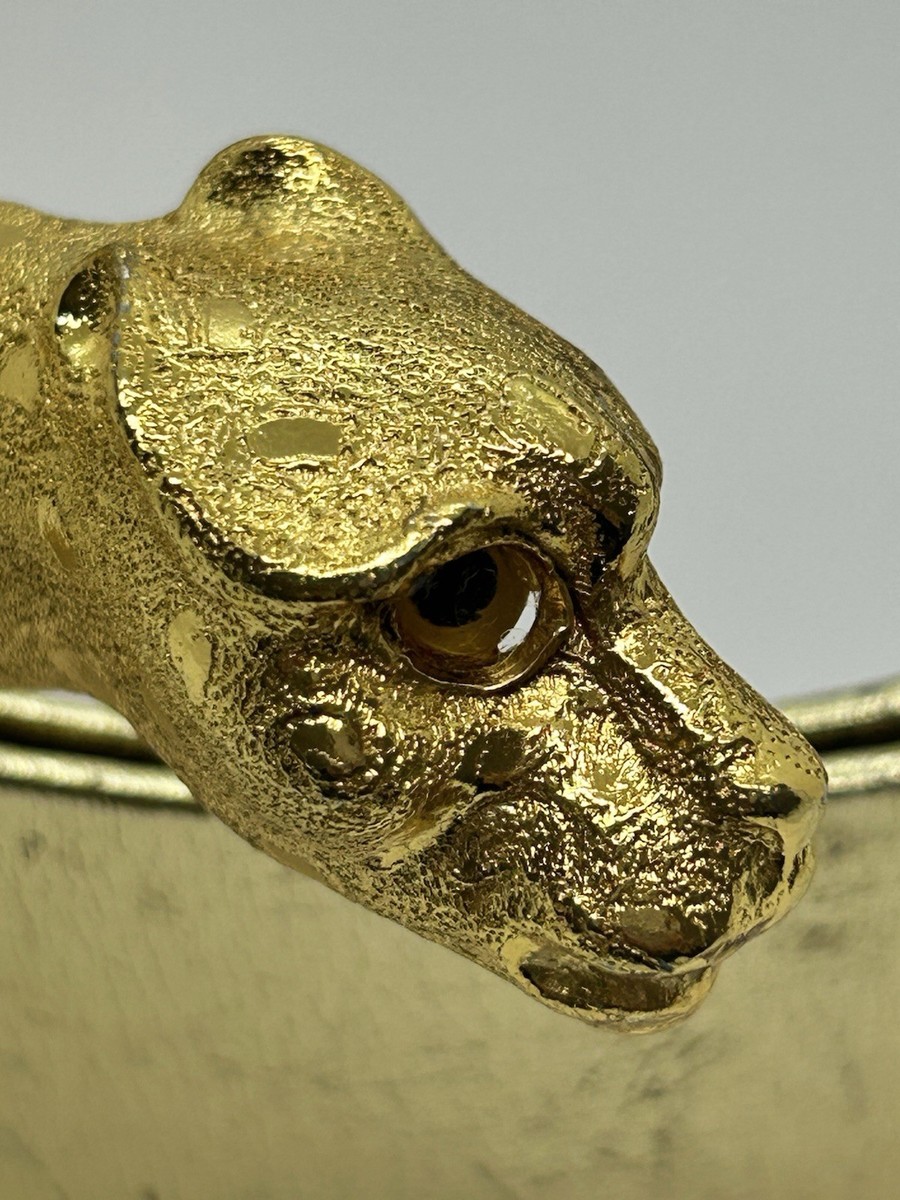 Christopher Ross Gold Cheetah Vintage Belt Buckle & Metallic  display picture 1
