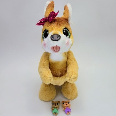 FurReal Friends Mama Josie Kangaroo 70 Sounds Tested & Working + 2 Baby Joeys