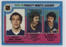 1979-80 Topps League Leaders Tiger Williams Randy Holt Dave Schultz #4 0z0n
