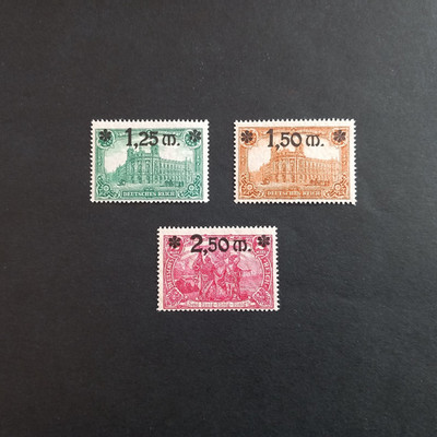 DEUTSCHLAND WEIMAR 1920 / ANSICHTEN - (HOHE WERTE), SERIE VON 3 WERTEN UNVERSEHRT POSTFRISCH **