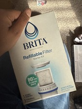 Brita Refillable Water Filtration Starter 1 Reusable Filter Shell and 3 Refills