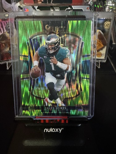2025 Panini Select - Premier Level Jalen Hurts #190 Neon Green Shock Prizm /699