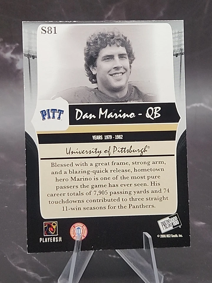 Dan Marino 2006 Press Pass Legends S81 plata #'d/499 Miami Dolphins Foto 2 de 2