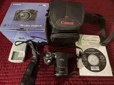 CANON Power Shot SX500 IS Digital Camera w/ Case Battery Charger Box Instruction