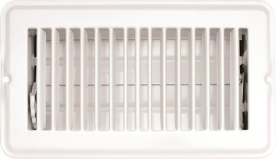 American Motorhome RV 5th Wheel Floor Vent, white, 4" x 8" H873