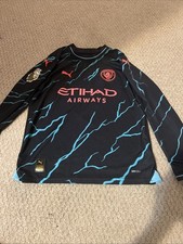 Manchester City Away Haaland Jersey Medium 11-12 Authentic Licensed Football 