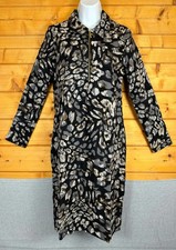 CLEARANCE Pomodoro Womens Leopard Print Flock Dress UK 12 Velvet Animal Print