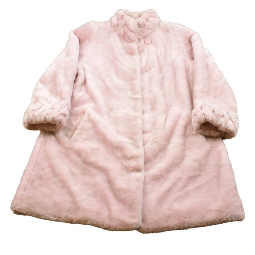 Vintage 1990s Melanie Lyne Faux Fur Coat Women's M