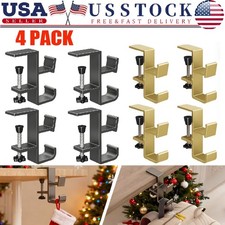 4X Christmas Stocking Hanger Holder Mantle Hooks Fireplace Clip Home Decoration