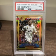 2022-23 Topps Finest Flashbacks UEFA - Cristiano Ronaldo #77 Gold Refractor /50