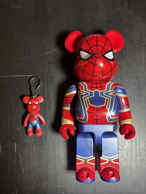 BE@RBRICK Iron Spider 100% 400% Set Be@rbrick Toy Figure Marvel Authentic