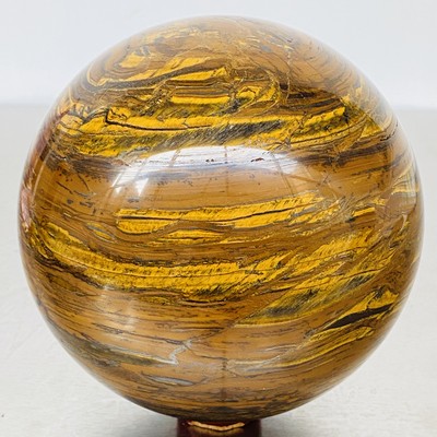 Natural Tiger Eye stone ball quartz crystal ball Reiki healing 4620G