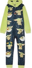 Baby Yoda One Piece Pajamas Union Suit Halloween Costume Hoodie Girl Boy 6 7 S