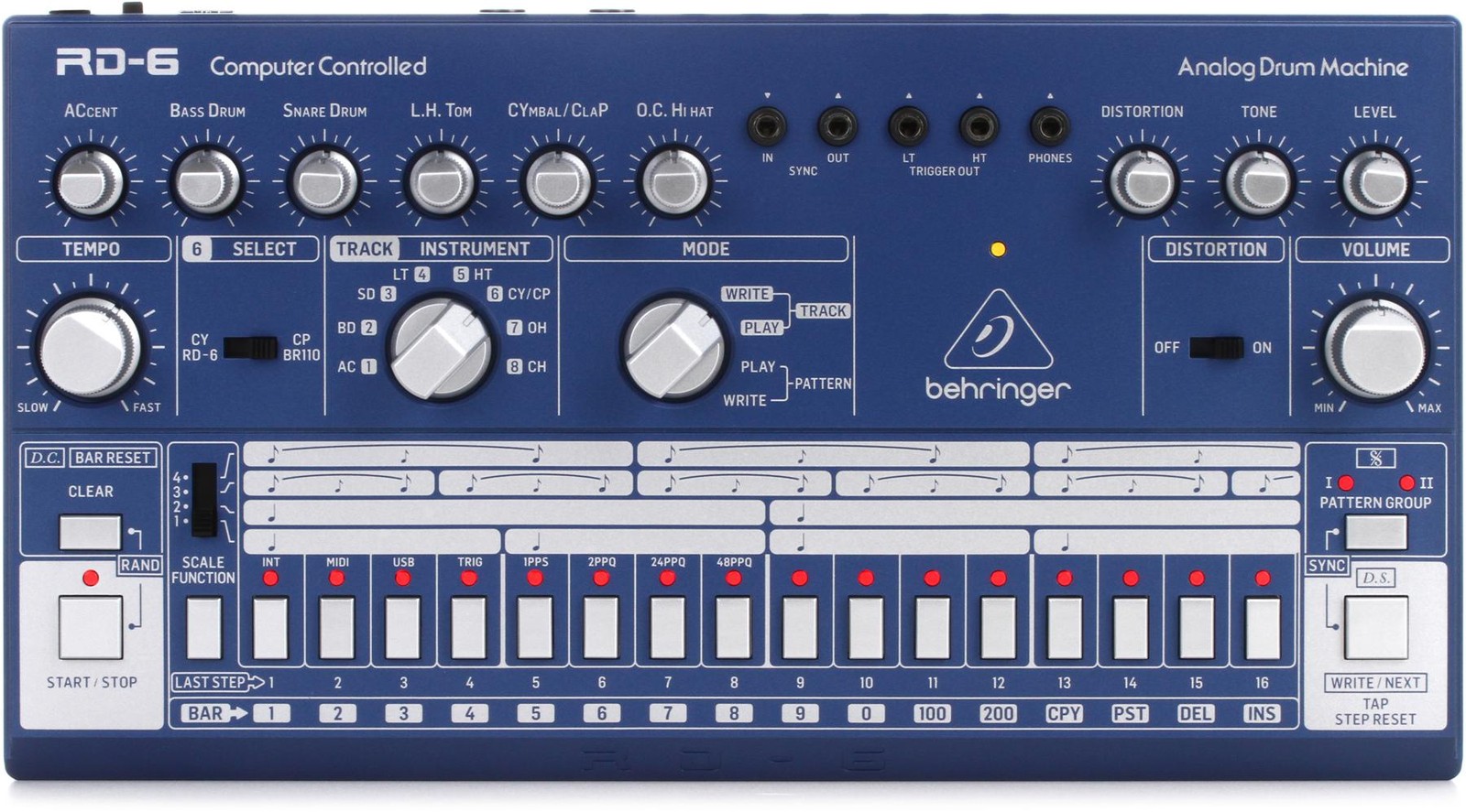 Аналоговая драм-машина Behringer RD-6-BU - Синий 23690₽