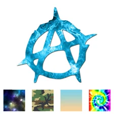 Anarchy Symbol - Vinyl Decal Sticker - Multiple Patterns & Sizes - ebn783