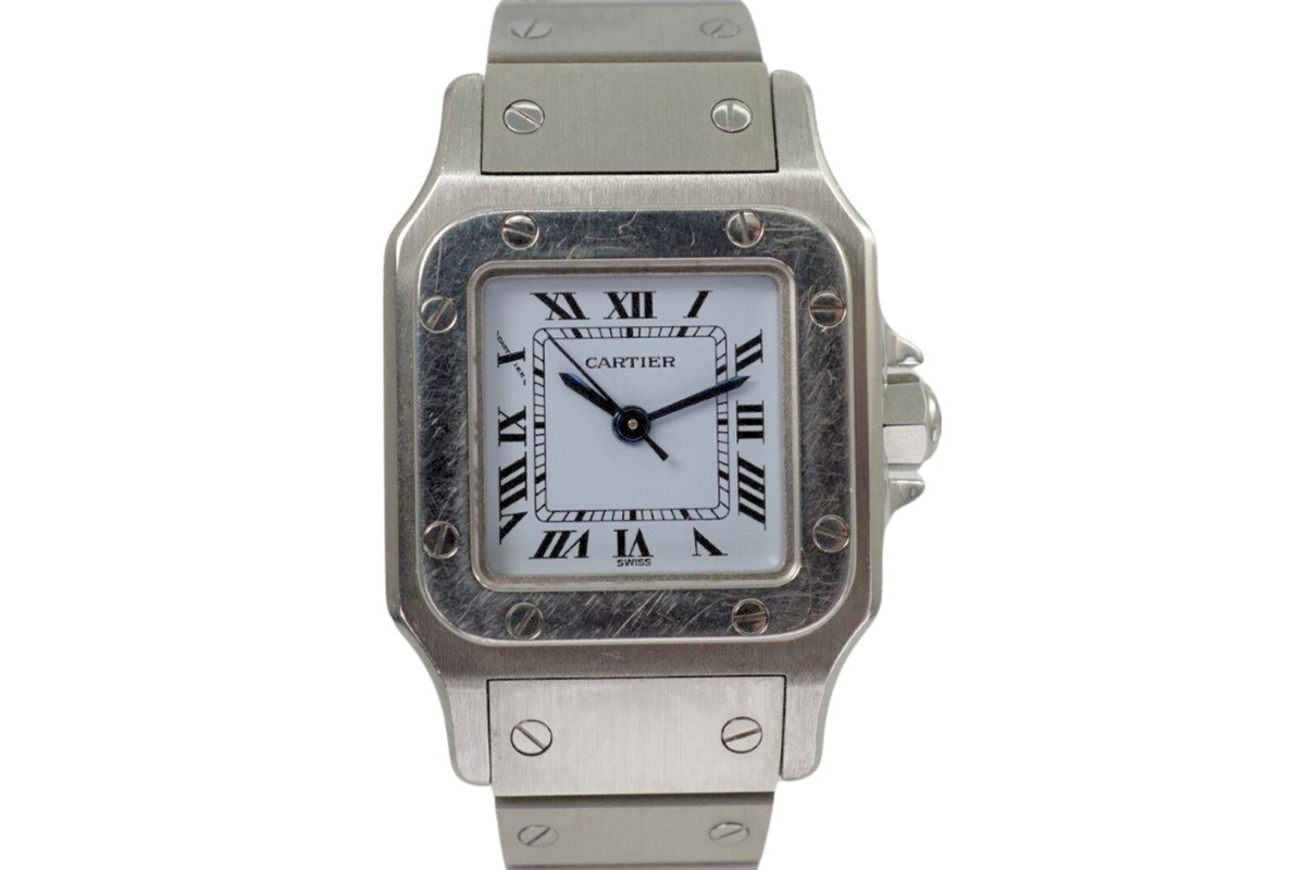Cartier Santos レディース 時計 Cartier Santos Lady Automatic Gold and Steel - c. 1990