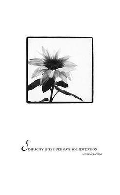 BLUMEN FLOWERS POSTER SIMPLICITY IS THE ULTIMATE SOPHISTICATION