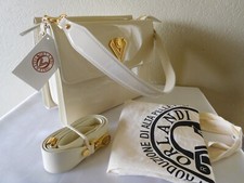 New Valentino Orlandi Patent Leather Triple Compartment Satchel Shoulder Handbag