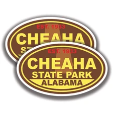CHEAHA STATE PARK DECALs 2 Stickers Alabama Bogo Car Window