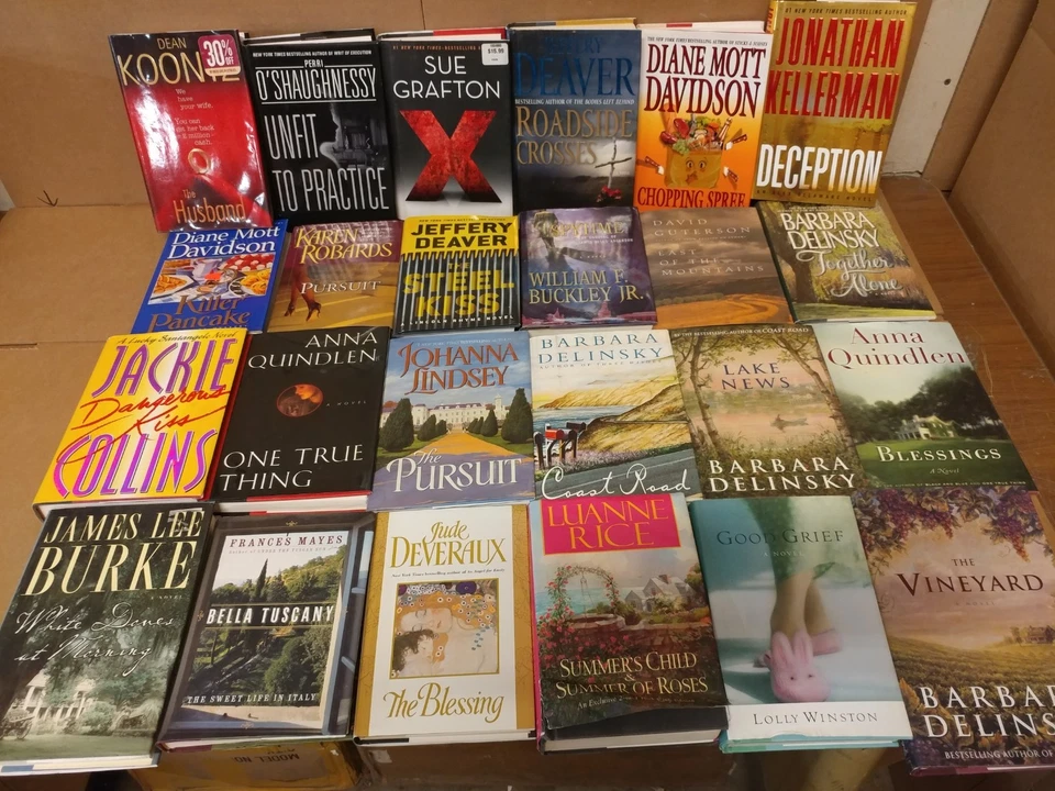 Lot of 10 LBS Hardcover FICTION Literature Thriller Romance MIX GENRE BOOK SET Foto 3 de 4
