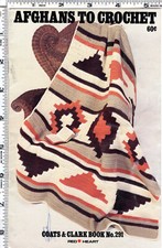 "Afghans to Crochet"  1981 Coats  Clark Leaflet Book 291 15 Pages