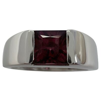SELTEN Vintage Cartier lebendig rosa lila Rhodolith Granat 18 Karat Weißgold Tankring