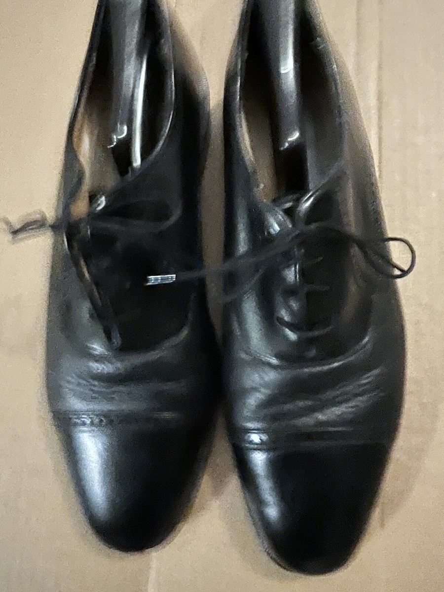Mezlan Nicola Oxford Cap Toe Black Leather Dress Shoe Men
