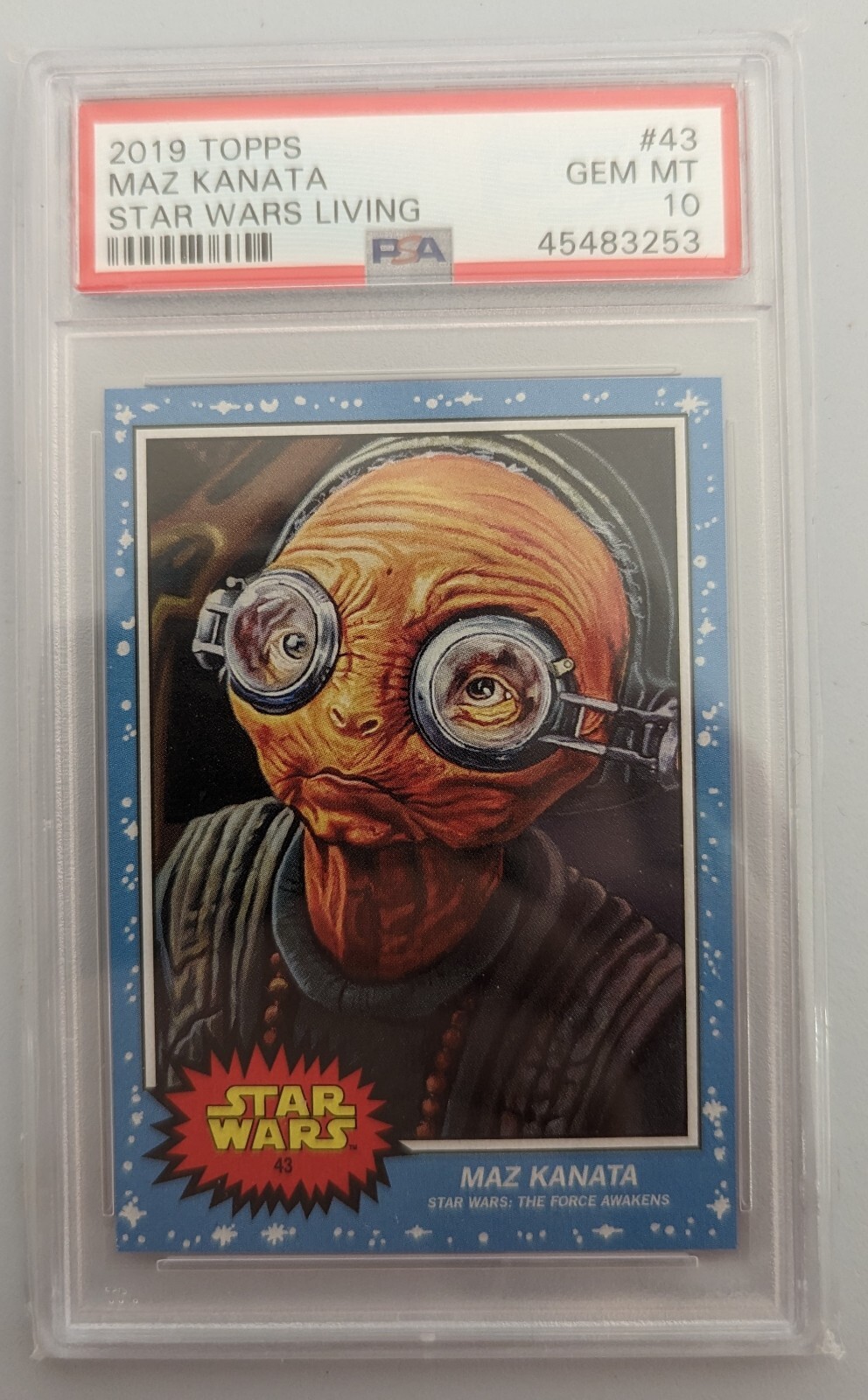 Star Wars Living 2019 Topps Maz Kanata #43 PSA 10