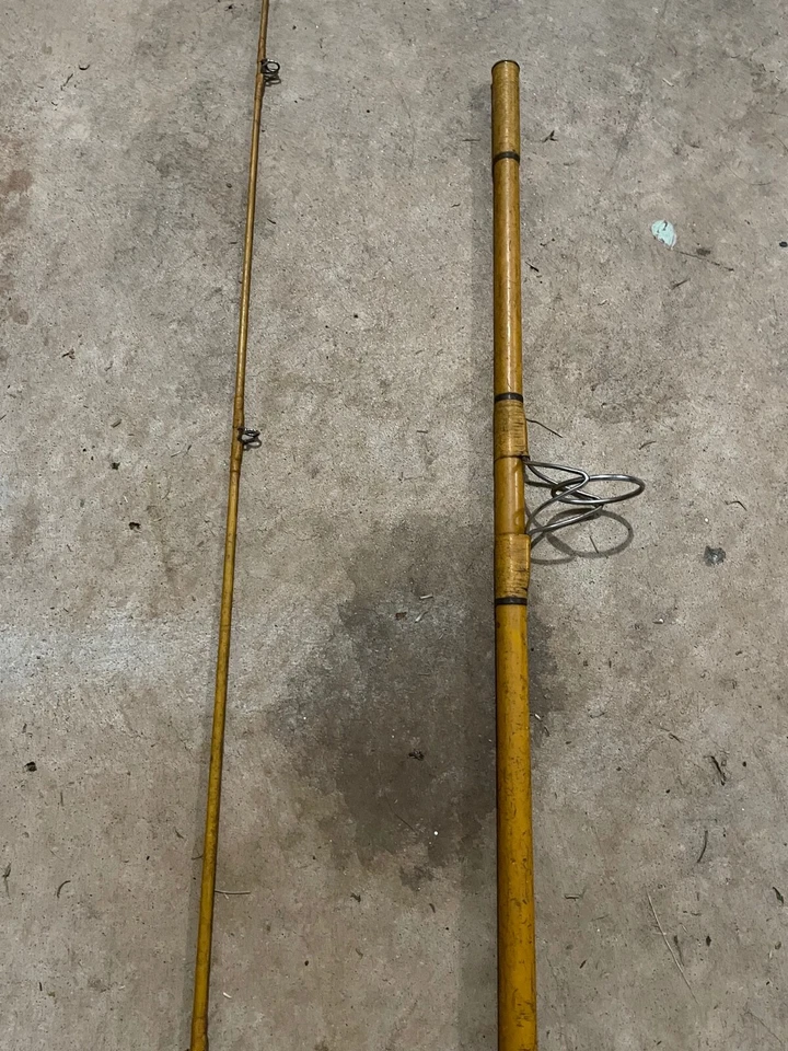 De colección Eagle Claw Wright & McGill Powerlight MPLS 8 1/2 pies 2 piezas varilla giratoria Foto 4 de 4