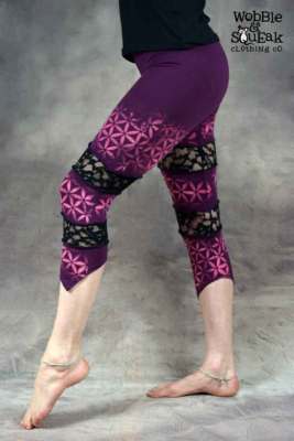 MANDALA SPIN LEGGINGS Blume des Lebens Pixie Hippie Psytrance Festival Yoga Goa