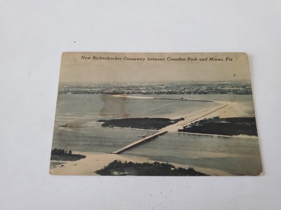New Rickenbacker Causeway Crandon Park And Miami Florida Vintage Postcard