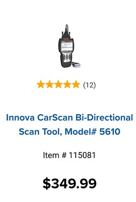 Innova CarScan Bi-Directional Scan Tool, Model# 5610