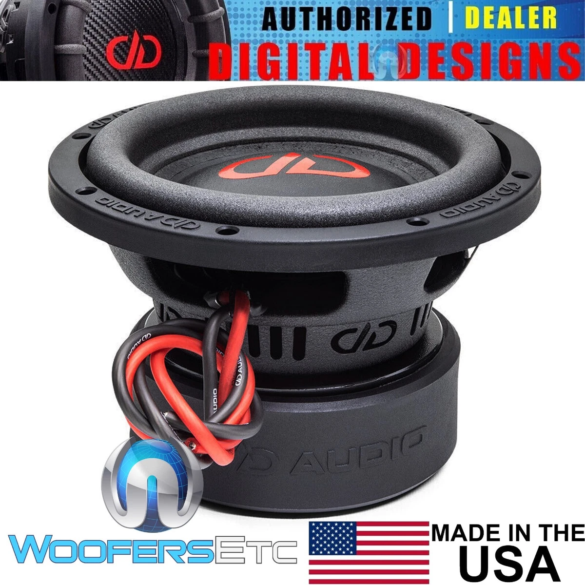 unse Milliard Awakening DD AUDIO 1108-D2 8&#034; USA MADE WOOFER 800W DUAL 2-OHM SUBWOOFER BASS  SPEAKER NEW | eBay