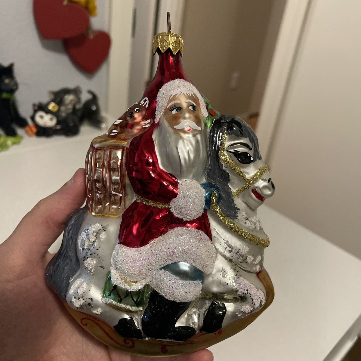 Christopher Radko Personalized Rocking Horse Ornament Radko Santa