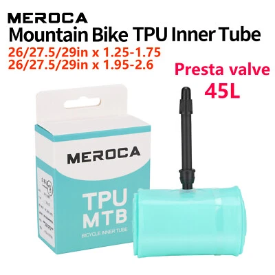 MEROCA Mountain Bike TPU Inner Tubes MTB Bicycle 26/27.5/29in 45L Ultralight