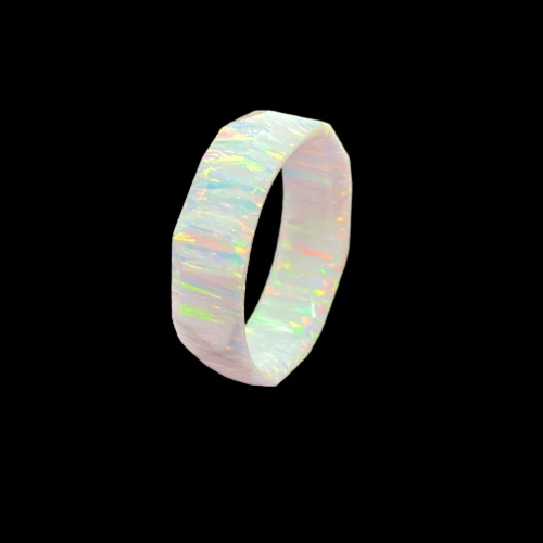 Solid opal band sale ring