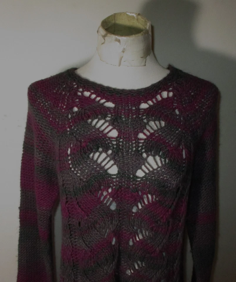 Suéter de Lana "Hecho en Italia" LOLA'S Verde Púrpura Talla L Foto 2 de 4