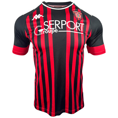 Kappa USM Algier Home Trikot Alger USMA Saison 2021/2022 Gr.M Rot Schwarz
