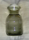 VINTAGE-1960's-70's-"GLASS CARAFE / PITCHER w/SNAP ON LID"-NO CRACKS / CHIPS-C8