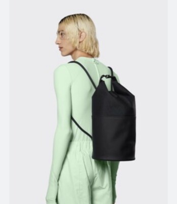 RAINS Spin Rolltop Bag Bucket Mini - Black - NEW Sealed Backpack Rains® Valera Bucket Backpack Mini in Black for $155 | Free  main image 4