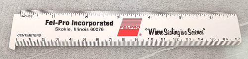 2 Fel-Pro Inc. Plastic Idus. Gaskets Slide Ruler Promo 1980s NOS New Skokie Il - Picture 5 of 5