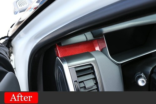 Real Red Carbon Fiber For Range Rover Sport 2014-2019 Passenger Decoration Trim - Foto 8 di 12