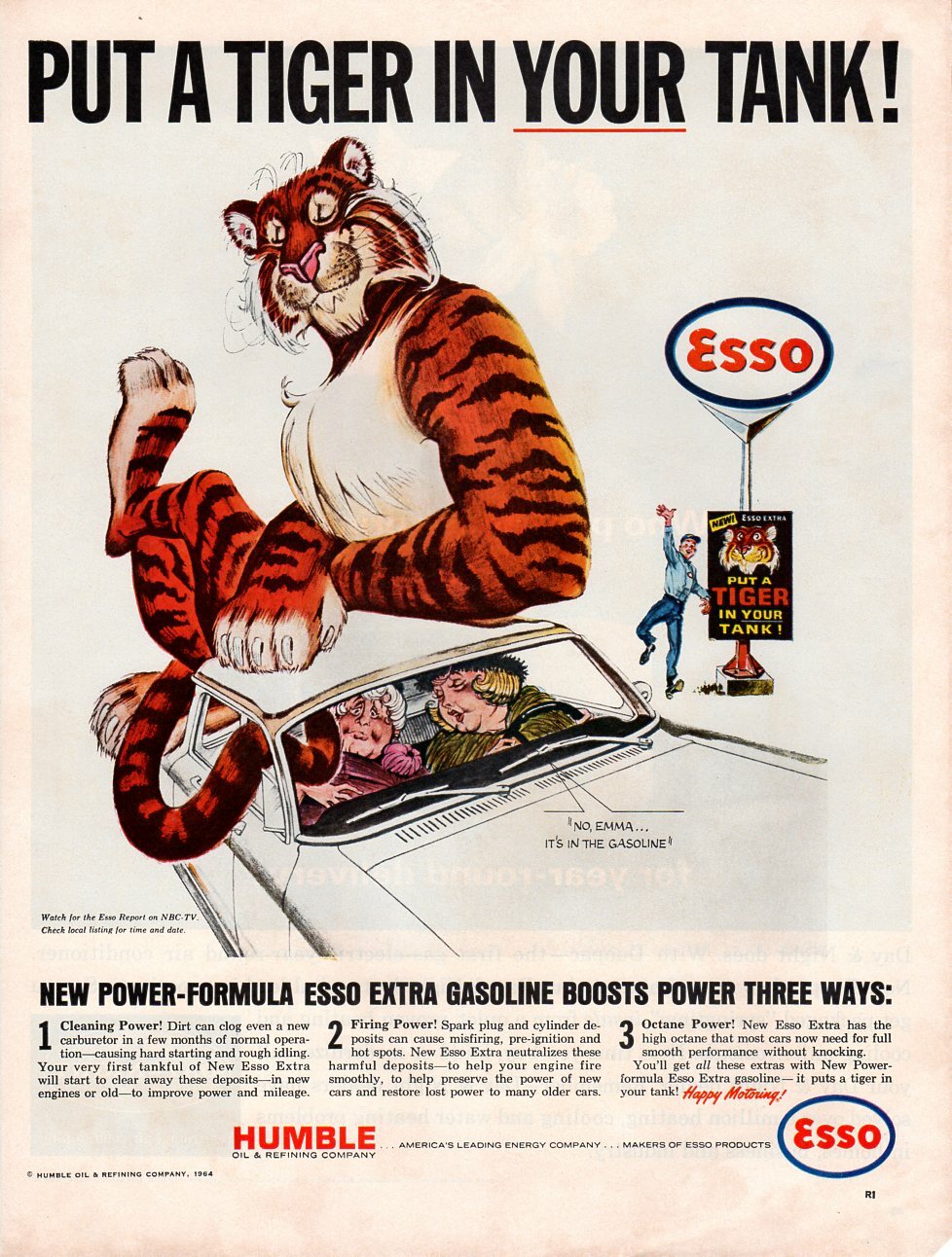 1960's HUMBLE OIL ESSO エッソタイガー ビンテージ 貯金箱 karatebih.ba